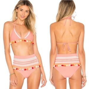 Tularosa Peach Tassel Bikini Set